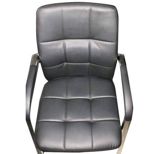 Chaise Visiteur En Cuir - Noir Chaise Visiteur En Cuir - Noir